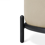 Банкетка овальная бежевый велюр на 4-х металлических ножках черного цвета SANJAY варинант исполнения - 4 | Loft Concept в Санкт-петербурге