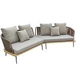 Диван садовый угловой Counter серый варинант исполнения - 1 | Loft Concept в Санкт-петербурге