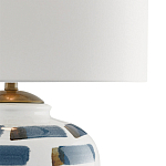 Настольная лампа керамическая с белым тканевым абажуром Perfect White Canvas варинант исполнения - 1 | Loft Concept в Санкт-петербурге