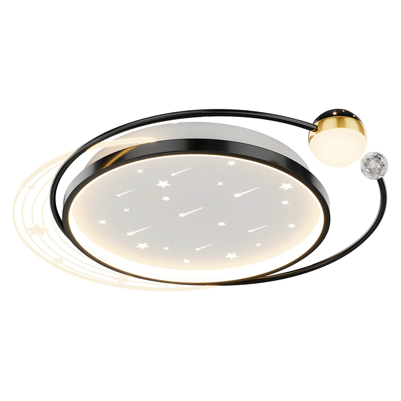 Потолочный светильник с эффектом звездного неба Space of Magic Черный Золотой Белый в Санкт-петербурге | Loft Concept 