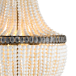 Люстра каплевидной формы декорированная нитями стеклянных бусин молочного цвета Bead threads варинант исполнения - 1 | Loft Concept в Санкт-петербурге