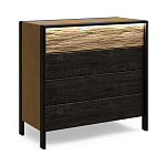 Комод 4 ящика с подсветкой на рельефном фасаде Warm Industrial варинант исполнения - 3 | Loft Concept в Санкт-петербурге