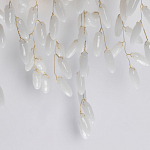 Бра золотого цвета с ветвями и белыми овальными стеклянными подвесками Droplet Chandelier варинант исполнения - 5 | Loft Concept в Санкт-петербурге