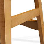 Барный стул со спинкой и подлокотниками на 4-х деревянных ножках Кремовый Велюр Ava Charm варинант исполнения - 7 | Loft Concept в Санкт-петербурге