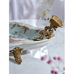 Блюдо овальное из голубого фарфора с ручками в виде бабочек и цветочным рисунком Blue Garden варинант исполнения - 5 | Loft Concept в Санкт-петербурге