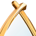 Зеркало овальное в деревянной золотистой раме Oval Gold Lines варинант исполнения - 2 | Loft Concept в Санкт-петербурге