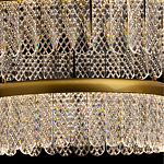 Люстра двухъярусная с золотого цвета и прозрачными подвесками Pettico варинант исполнения - 5 | Loft Concept в Санкт-петербурге