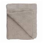 Плед из хлопка рельефной вязки бежево-серого цвета Waffle Comfort варинант исполнения - 1 | Loft Concept в Санкт-петербурге