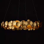 Люстра круглая из многослойных золотых дисков Metal Disc Chandelier варинант исполнения - 6 | Loft Concept в Санкт-петербурге
