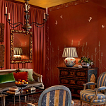 Обои с вышивкой ручной работы Ceres Original colourway on wool sateen варинант исполнения - 2 | Loft Concept в Санкт-петербурге