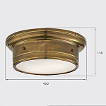 Потолочный светильник круглый цвета состаренная латунь Modern Simple Ceiling Light варинант исполнения - 5 | Loft Concept в Санкт-петербурге