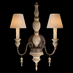 Бра с двумя конусовидными белыми тканевыми абажурами Terrain варинант исполнения - 2 | Loft Concept в Санкт-петербурге