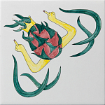 Плитка дизайнерская Драконий фрукт варинант исполнения - 2 | Loft Concept в Санкт-петербурге