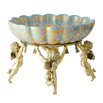Чаша с орнаментом на бронзовых ножках в виде ангелов Eden Garden варинант исполнения - 1 | Loft Concept в Санкт-петербурге