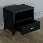 Прикроватная тумбочка с полкой Elsa Dreams Black варинант исполнения - 2 | Loft Concept в Санкт-петербурге