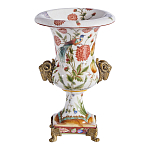 Ваза из фарфора с бронзовыми Овнами Bronze Aries варинант исполнения - 1 | Loft Concept в Санкт-петербурге