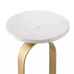 Столик приставной с овальным золотым основанием Oval Gold Base варинант исполнения - 2 | Loft Concept в Санкт-петербурге