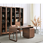 Стол рабочий округлой формы с 3-мя ящиками  Working Moonnut Table варинант исполнения - 3 | Loft Concept в Санкт-петербурге