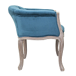 Кресло низкое в стиле прованс Louis French Armchair blue velour варинант исполнения - 1 | Loft Concept в Санкт-петербурге