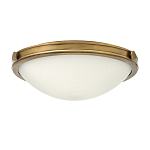 Потолочный светильник цвета латунь с полусферическим матовым белым плафоном Hinkley варинант исполнения - 4 | Loft Concept в Санкт-петербурге