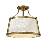 Потолочный светильник со светлым текстильным абажуром Hinkley варинант исполнения - 5 | Loft Concept в Санкт-петербурге