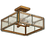 Потолочный светильник квадратный из толстого литого стекла Cast Glass варинант исполнения - 5 | Loft Concept в Санкт-петербурге