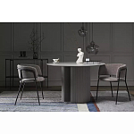 Стул полукруглый с каркасом из металла и мягким сиденьем и спинкой Soft Chenille варинант исполнения - 3 | Loft Concept в Санкт-петербурге