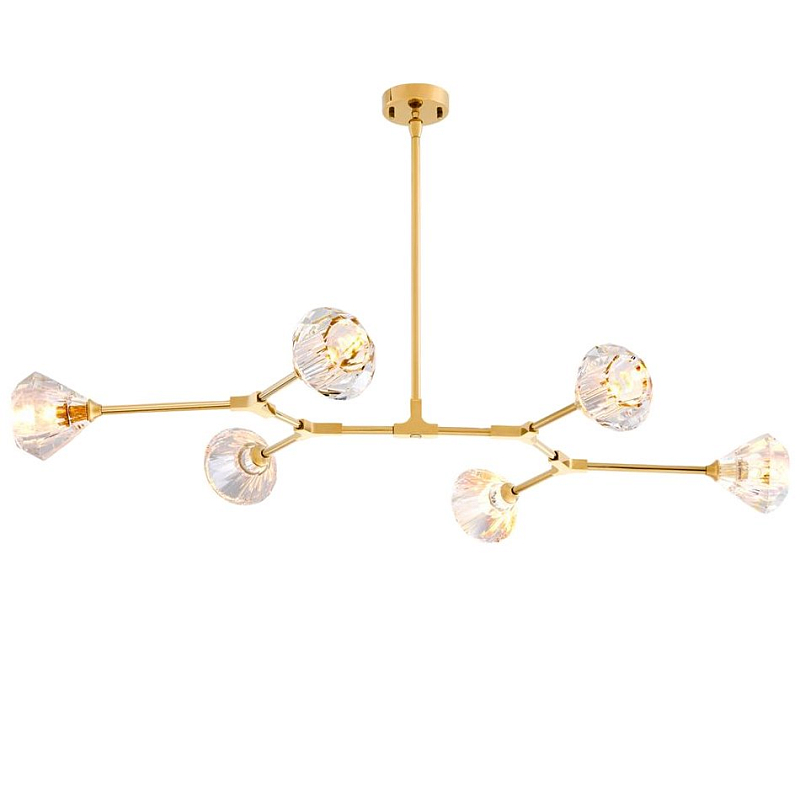 Люстра Chandelier Salasco Gold Золотой Прозрачный (Transparent) в Санкт-петербурге | Loft Concept 