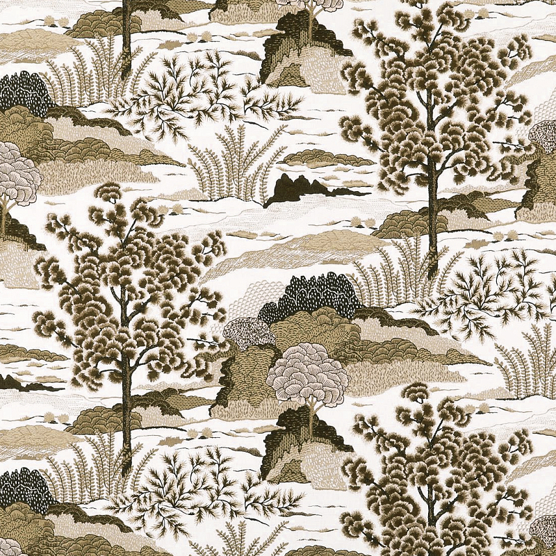 Ткань Velours landscape Beige пейзах N 1190 Бежевый в Санкт-петербурге | Loft Concept 