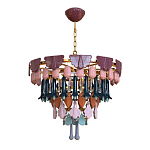 Люстра круглая с декором из разноцветных элементов в виде листьев Changing Seasons варинант исполнения - 9 | Loft Concept в Санкт-петербурге