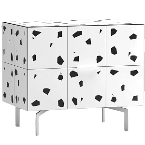Тумба белая с рисунком Grande Graphspots