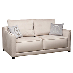 Диван двухместный раскладной светло-серый с кантом Pride варинант исполнения - 1 | Loft Concept в Санкт-петербурге