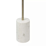 Торшер золотистый с 2-мя подвижными плафонами на белом мраморном основании Streams of Light варинант исполнения - 3 | Loft Concept в Санкт-петербурге