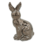 Статуэтка заяц из текстурированной терракоты и покрытый глянцевой краской под бронзу Rabbit Charm  варинант исполнения - 2 | Loft Concept в Санкт-петербурге
