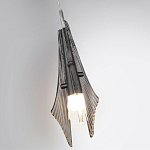 Подвесной светильник с черной металлической основой и рельефным плафоном Glass Pod варинант исполнения - 6 | Loft Concept в Санкт-петербурге