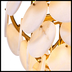 Люстра четырехъярусная с подвесками в форме дисков Cryptocrystalline Stone варинант исполнения - 1 | Loft Concept в Санкт-петербурге