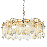 Люстра подвесная круглая с хрустальными овальными подвесками Harmonica варинант исполнения - 1 | Loft Concept в Санкт-петербурге