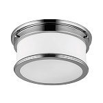 Потолочный светильник для ванных комнат цвета хром с вытянутым плафоном из молочного стекла Feiss варинант исполнения - 1 | Loft Concept в Санкт-петербурге