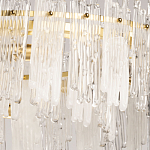 Люстра круглая с прозрачными стержнями разной длины Textured Glass Chandelier варинант исполнения - 4 | Loft Concept в Санкт-петербурге