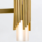 Люстра цвета латунь с 4-мя матовыми цилиндрическими плафонами Elstead Lighting варинант исполнения - 4 | Loft Concept в Санкт-петербурге