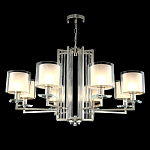 Люстра с 8-ю цилиндрическими плафонами из стекла Laurent варинант исполнения - 8 | Loft Concept в Санкт-петербурге