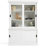 Витрина с раздвижными дверцами Wells Glass Showcase White варинант исполнения - 2 | Loft Concept в Санкт-петербурге