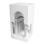 Встраиваемый в стену гипсовый светильник под покраску с арками и рельефными колоннами Antiquity Athena варинант исполнения - 2 | Loft Concept в Санкт-петербурге