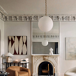 Подвесной светильник в форме шара из белого текстурного стекла Atmosphere варинант исполнения - 3 | Loft Concept в Санкт-петербурге