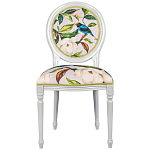Стул светло-серый из натурального бука с изображением птицы в саду Blooming Birds варинант исполнения - 1 | Loft Concept в Санкт-петербурге