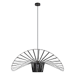 Подвесной светильник чёрного цвета с металлическим каркасом в форме веера Friture Vertigo Pendant варинант исполнения - 1 | Loft Concept в Санкт-петербурге