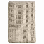 Плед из шерсти бежевого цвета с бахромой Waffle Comfort варинант исполнения - 1 | Loft Concept в Санкт-петербурге