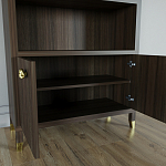 Книжный Стеллаж Elsa Dreams Walnut с задней стенкой варинант исполнения - 4 | Loft Concept в Санкт-петербурге