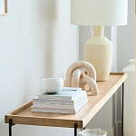 Консоль деревянной столешницей и полкой Wooden Table Top and Shelf варинант исполнения - 4 | Loft Concept в Санкт-петербурге