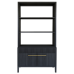 Стеллаж Primo с ящиками Черный дуб  варинант исполнения - 8 | Loft Concept в Санкт-петербурге